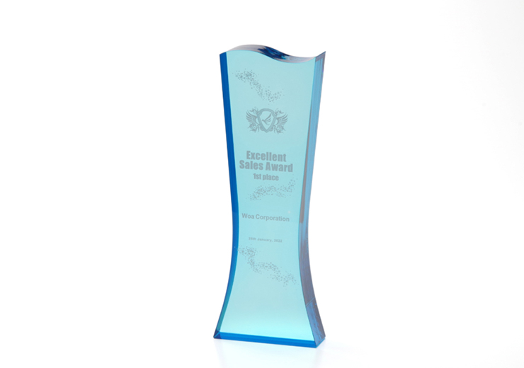 アクリル・レインボー・ウェーブ・トロフィー